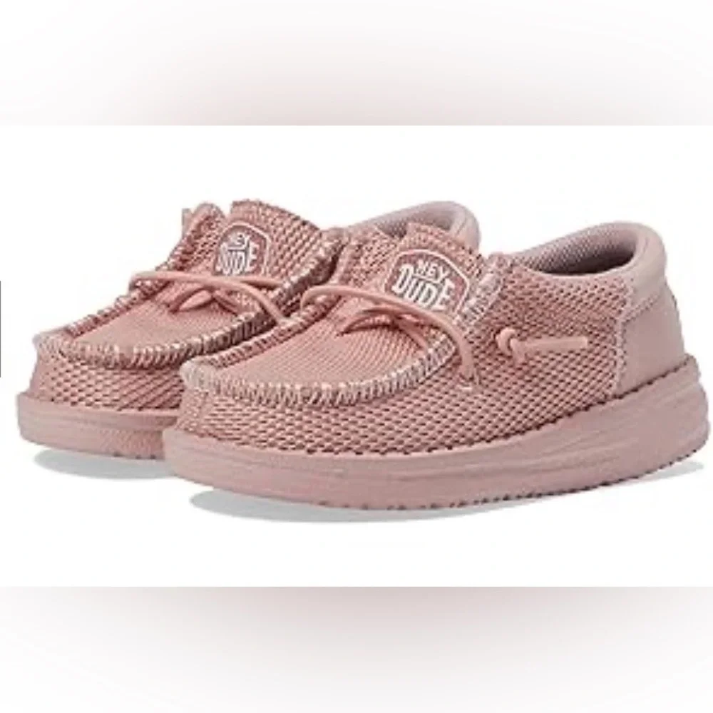 Hey Dude Kids Wally Funk Mono shoe in the Rose Sand